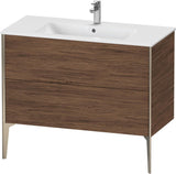 Duravit XViu Waschtischunterbau bodenstehend 1010 mm, 2 Auszüge, weiß matt, Tip-On