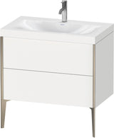 DURAVIT XViu c-bonded Waschtischset 800 mm bodenstehend mit 2 Auszügen und Tip-on Technik