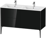 DURAVIT XViu Waschtischunterbau bodenstehend 1280 mm, 4 Auszüge, weiß matt – Tip-On