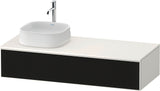 DURAVIT Zencha Konsolen-Waschtischunterbau 1300 mm Eiche Anthrazit mit Auszug