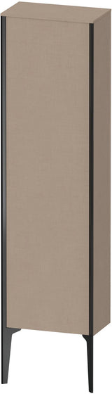 Duravit XViu Halbhochschrank 1330 mm, 1 Tür, links, basalt matt – Push-Open & Soft-Close