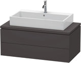 Duravit L-Cube Konsolenwaschtischunterbau 1020 mm betongrau matt mit 2 Schubkästen und Tip-On-Technik
