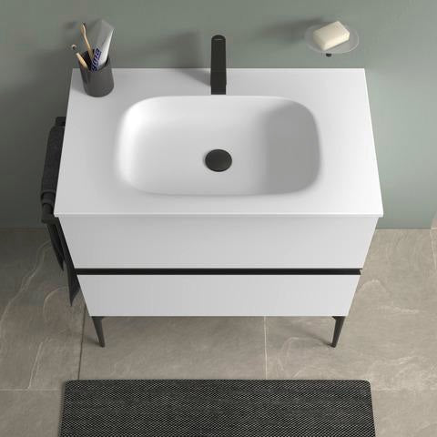 DURAVIT Sivida Möbelwaschtisch 620 mm DuroCast Plus Weiß Seidenmatt ohne Überlauf