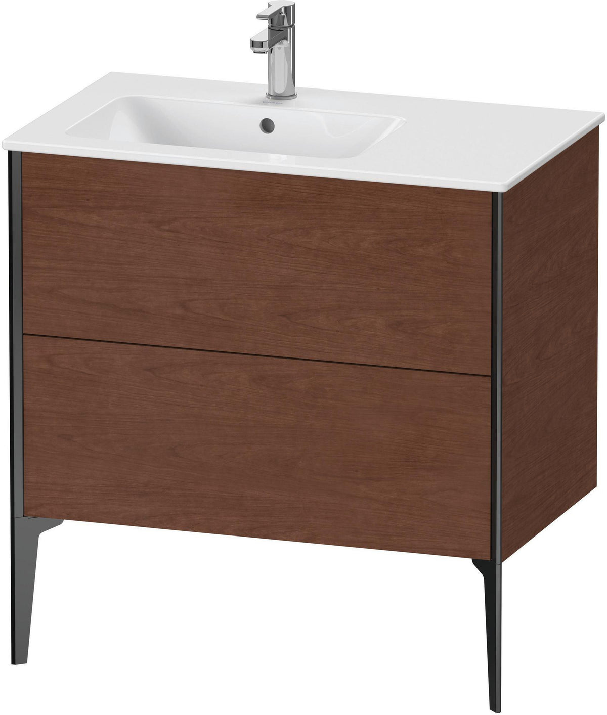 Duravit XViu Waschtischunterbau bodenstehend 810 mm mit 2 Auszügen, weiß matt, Tip-On Technik