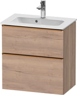 Duravit D-Neo Waschtischunterbau 610 mm betongrau matt mit Soft-Close und Bronze-Griff