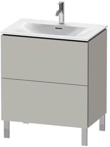 Duravit L-Cube Waschtischunterbau 720 mm weiß matt mit Tip-On-Technik und 2 Auszügen