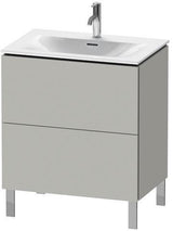 Duravit L-Cube Waschtischunterbau 720 mm weiß matt mit Tip-On-Technik und 2 Auszügen