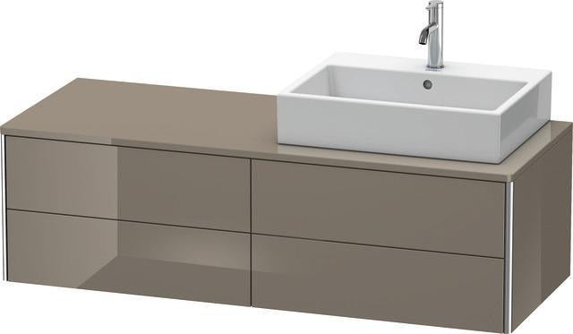 Duravit XSquare Waschtischunterbau 1400 mm mit Schubkasten, Becken rechts, s-matt