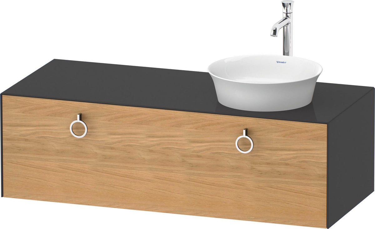 DURAVIT White Tulip Waschtischunterbau 1300 mm wandhängend, 1 Auszug, weiß seidenmatt