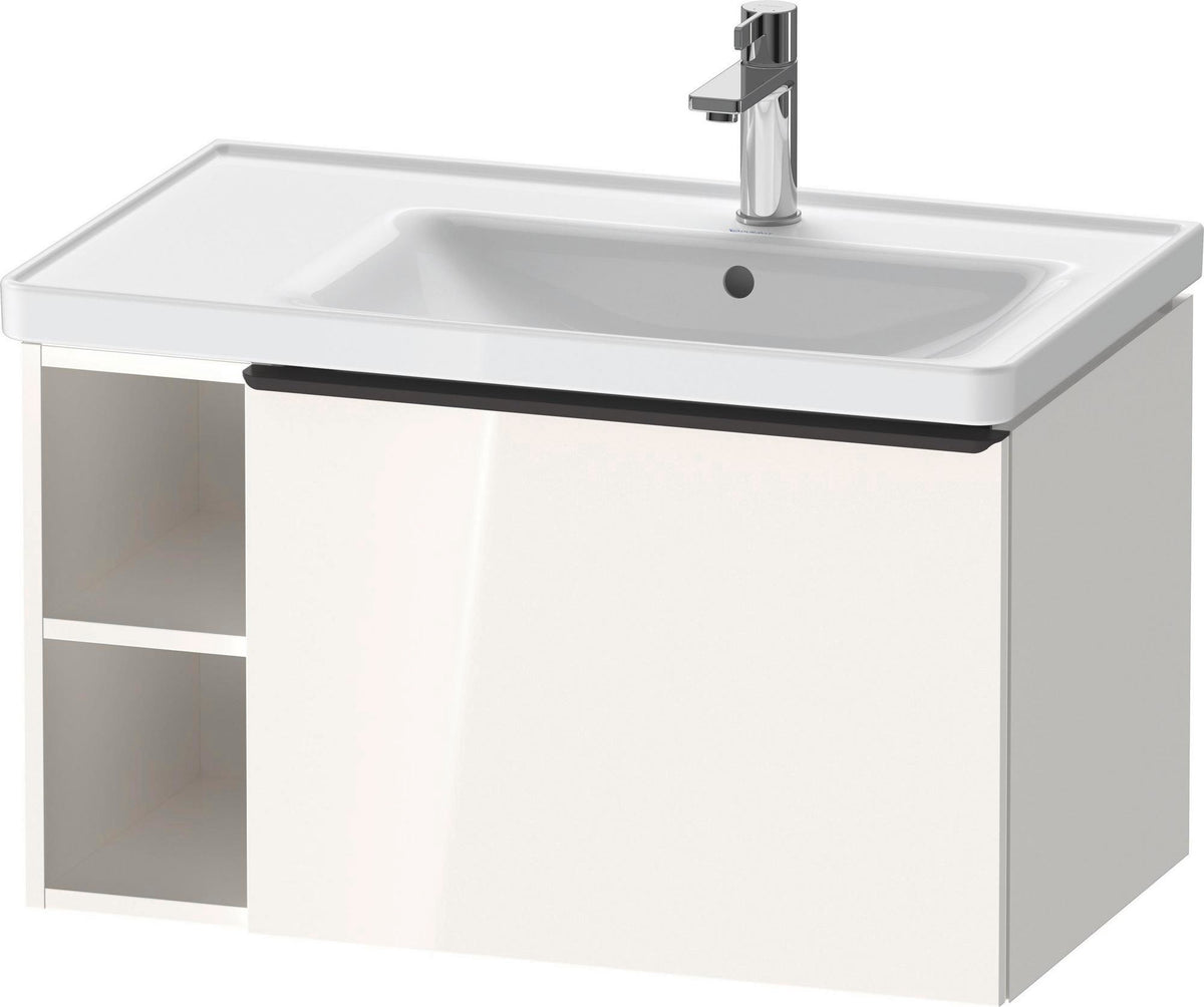 DURAVIT D-Neo Waschtischunterbau 784 mm wandhängend mit 1 Auszug und 2 offenen Fächern in Betongrau Matt
