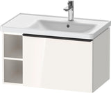 DURAVIT D-Neo Waschtischunterbau 784 mm wandhängend mit 1 Auszug und 2 offenen Fächern in Betongrau Matt