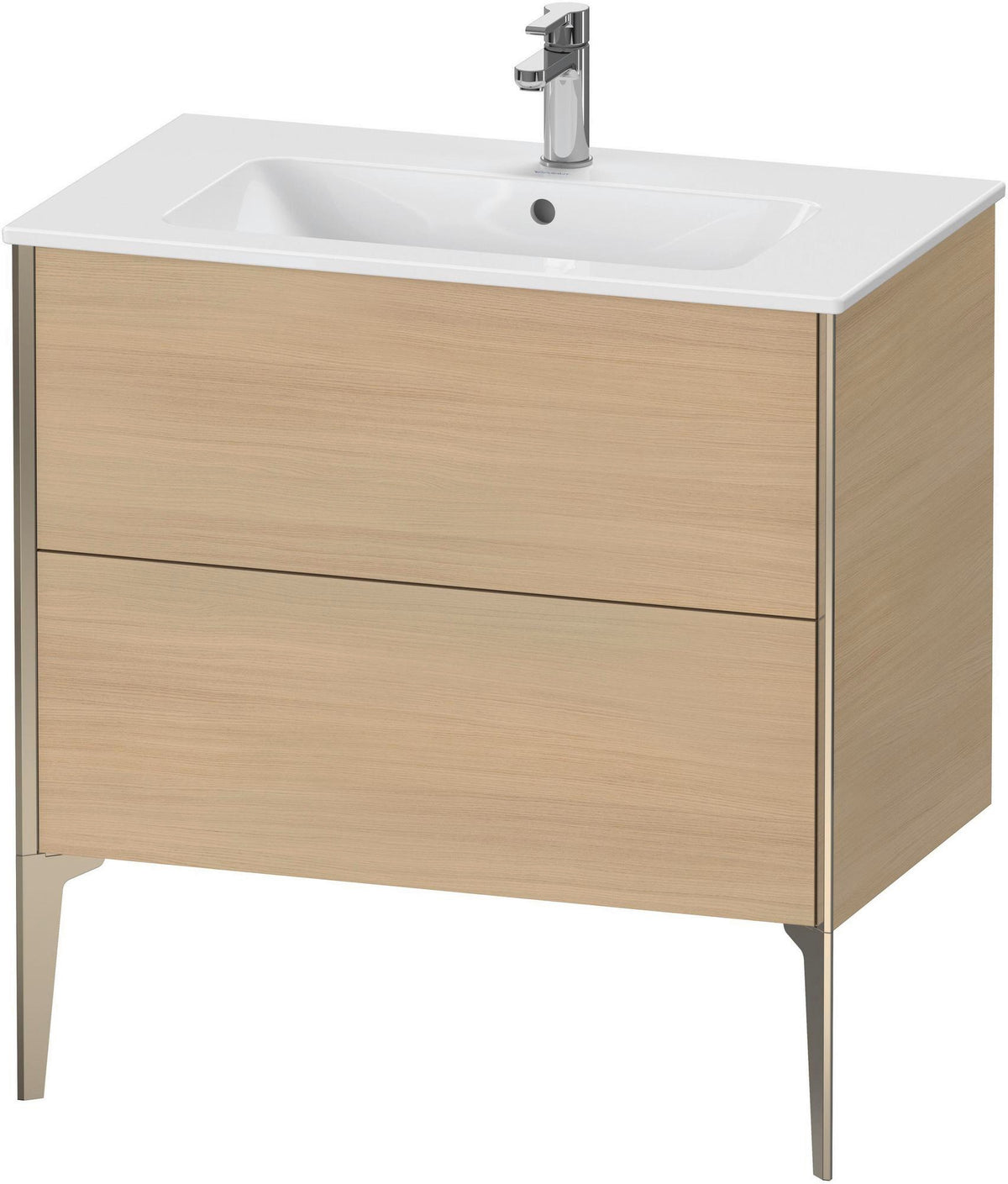 DURAVIT XViu Waschtischunterbau bodenstehend 594x810x480 mm mit 2 Auszügen, weiß matt