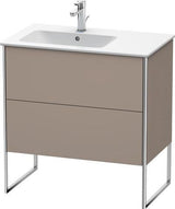 Duravit XSquare Waschtischunterbau 810x832x478mm mit 2 Auszügen, s-matt Eiche, integriertes Fußgestell