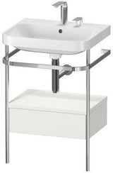 Duravit Waschtischset Happy D.2 Plus 575x490mm taupe supermatt mit Hahnloch