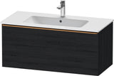 Duravit D-Neo Waschtischunterbau 1010 mm, 1 Auszug, Weiß Matt, Griff Bronze Gebürstet, Wandhängend