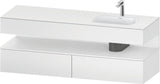 DURAVIT Qatego Einbauwaschtisch mit Konsolenwaschtischunterbau 1600 mm Weiß Matt
