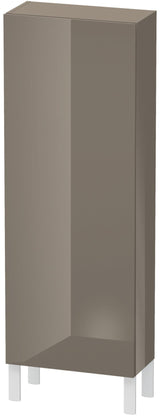 Duravit L-Cube Halbhochschrank 500 mm, 1 Tür links, betongrau matt, wandhängend, Soft-Close