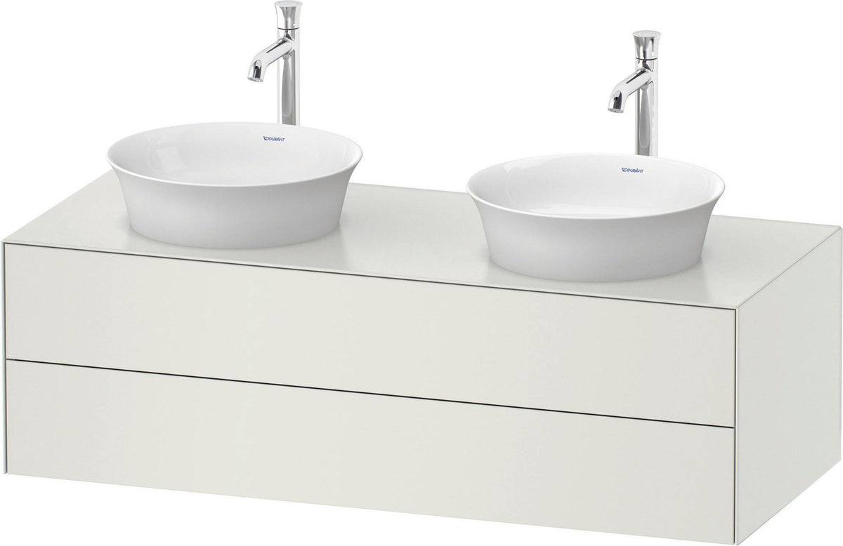 Duravit White Tulip Waschtischunterbau 1300 mm, 2 Schubkästen, graphit seidenmatt, wandhängend
