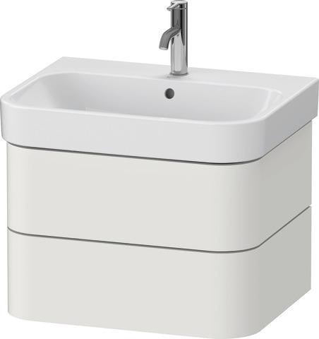 Duravit Waschtischunterbau Happy D.2 Plus 625 mm taupe supermatt mit Tip-On-Technik