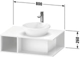 Duravit D-Neo Waschtischunterbau 800 mm Betongrau Matt – Wandhängend, 1 offenes Fach links