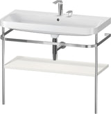 Duravit Happy D.2 c-shaped Waschtischset mit Metallkonsole, 975 mm, Taupe