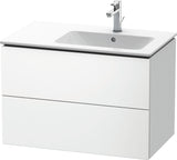DURAVIT L-Cube Waschtischunterbau 820 mm wandhängend, 2 Schubkästen, Becken rechts, Betongrau Matt