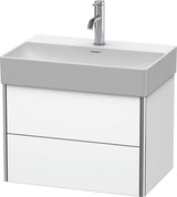 Duravit XSquare Waschtischunterbau 584 mm, 2 Schubkästen, Betongrau Matt, wandhängend