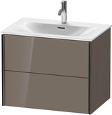 Duravit XViu Waschtischunterbau wandhängend 710 mm 2 Schubladen flannel grey hochglanz