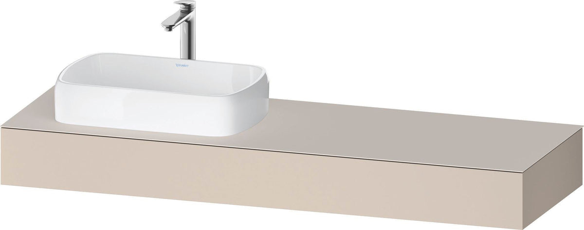 DURAVIT Qatego Konsole Studio F. A. Porsche 1400 mm wandhängend mit Ausschnitt links