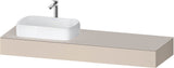 DURAVIT Qatego Konsole Studio F. A. Porsche 1400 mm wandhängend mit Ausschnitt links
