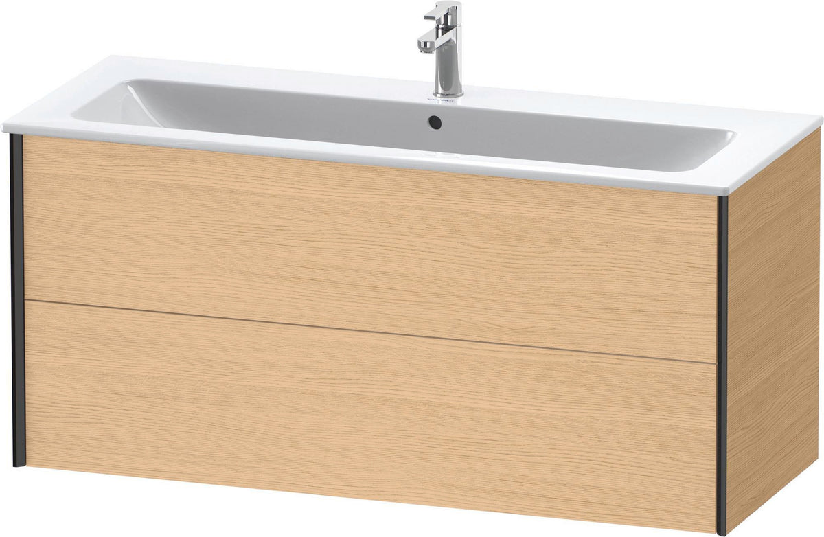 Duravit XViu Waschtischunterbau wandhängend 1210 mm, 2 Schubkästen, champagner matt/weiß matt