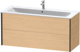 Duravit XViu Waschtischunterbau wandhängend 1210 mm, 2 Schubkästen, champagner matt/weiß matt