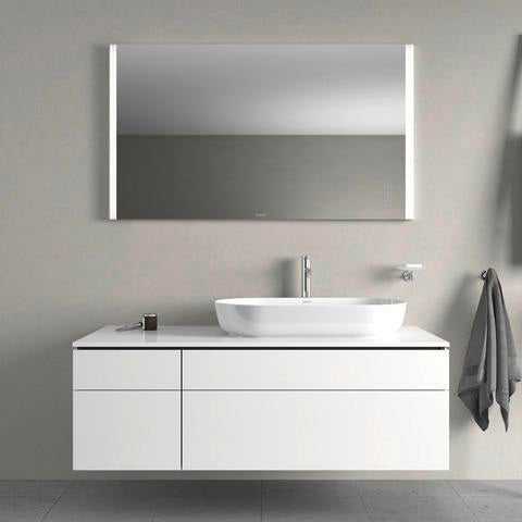 Duravit L-Cube Waschtischunterbau 1420 mm Taupe supermatt mit Tip-on und Soft-Close
