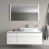 Duravit L-Cube Waschtischunterbau 1420 mm Taupe supermatt mit Tip-on und Soft-Close