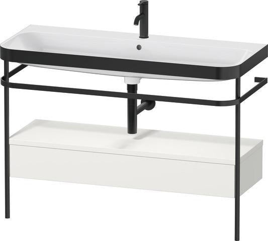 Duravit Waschtischset Happy D.2 Plus 1175x490mm ein Hahnloch taupe supermatt
