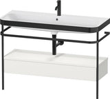 Duravit Waschtischset Happy D.2 Plus 1175x490mm ein Hahnloch taupe supermatt