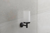 DURAVIT Starck T Zahnputzbecher, Chrom, Akzentfarbe Weiß Matt, 65x98x173 mm, Glas, Messing