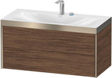 DURAVIT XViu Waschtischunterbauset c-bonded 1000 mm Nussbaum Champagner matt 2 Schubkästen