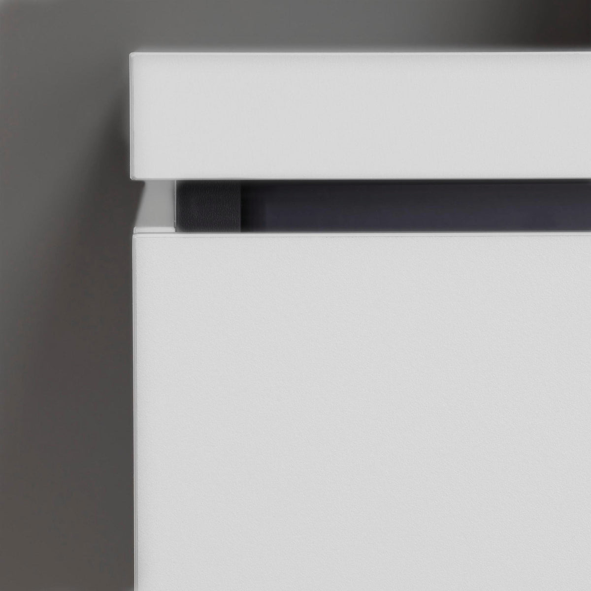 Duravit L-Cube Waschtischunterbau 1420 mm Taupe supermatt mit Tip-On Technik
