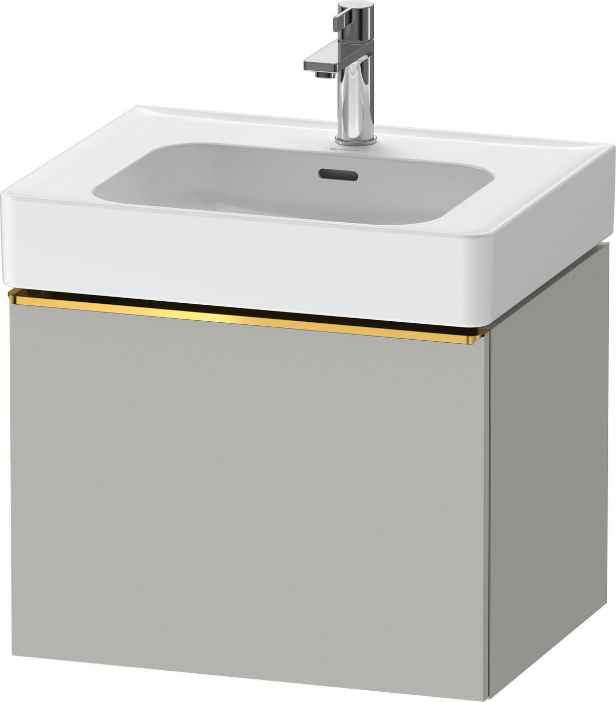 DURAVIT D-Neo Waschtischunterbau 584 mm Eiche Schwarz Matt mit Bronze Griff