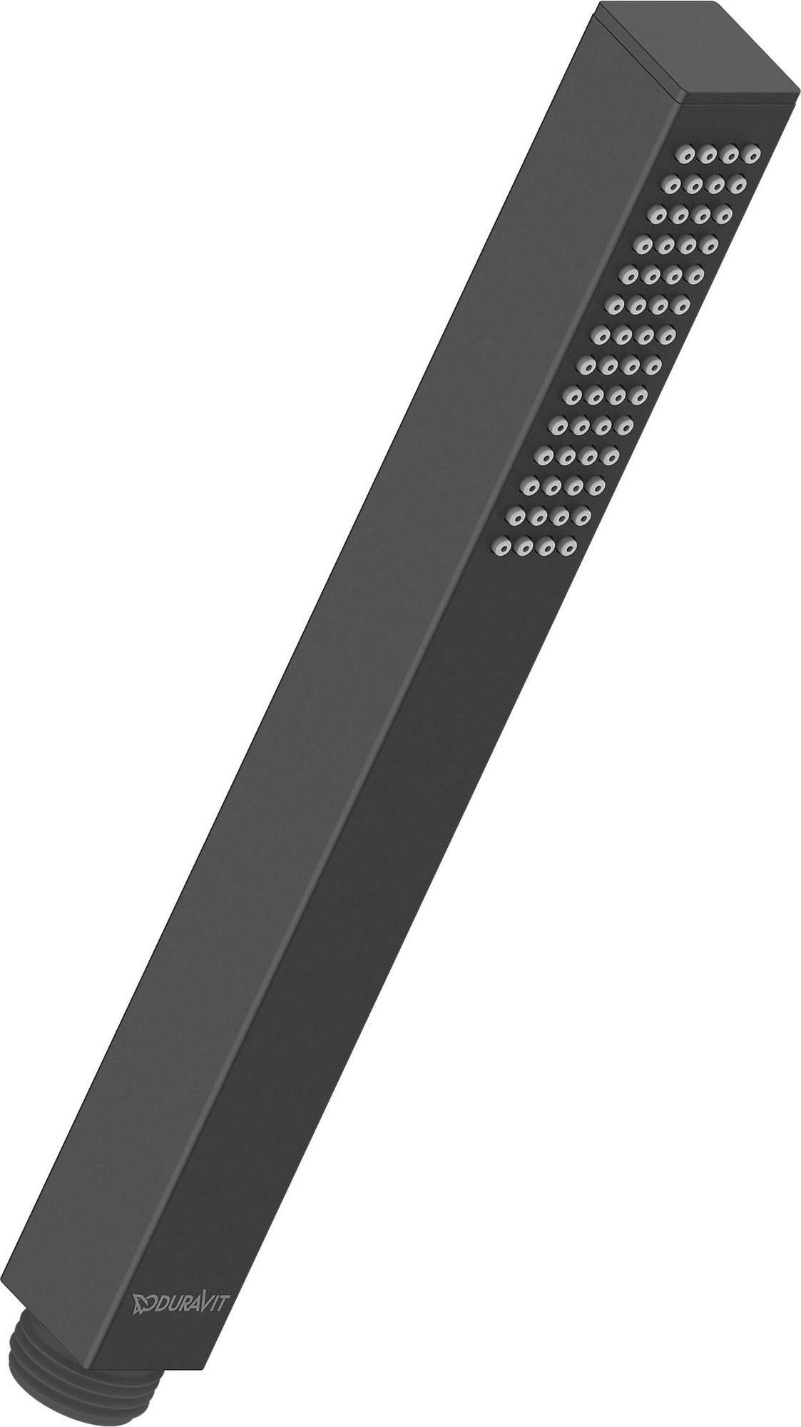 DURAVIT Stabbrause MinusFlow Eckig Rain Schwarz Matt mit Antikalksystem