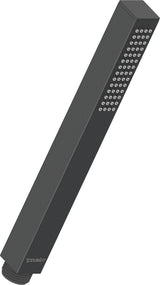 DURAVIT Stabbrause MinusFlow Eckig Rain Schwarz Matt mit Antikalksystem