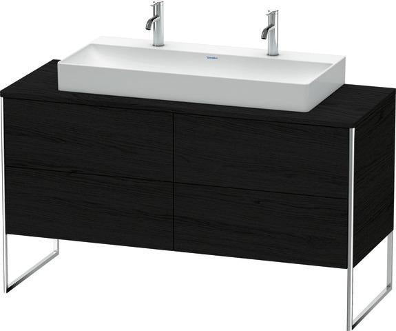 Duravit XSquare Waschtischunterbau 1400 mm mit integriertem Fußgestell, Becken rechts, für Vero Air und DuraSquare