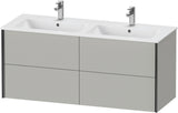 Duravit XViu Waschtischunterbau wandhängend 1280 mm, 4 Schubkästen, champagner matt/weiß matt