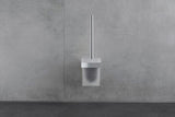 DURAVIT Karree Bürstengarnitur Chrom Wandhängend 95x95x350 mm – Weiß Matt Akzent