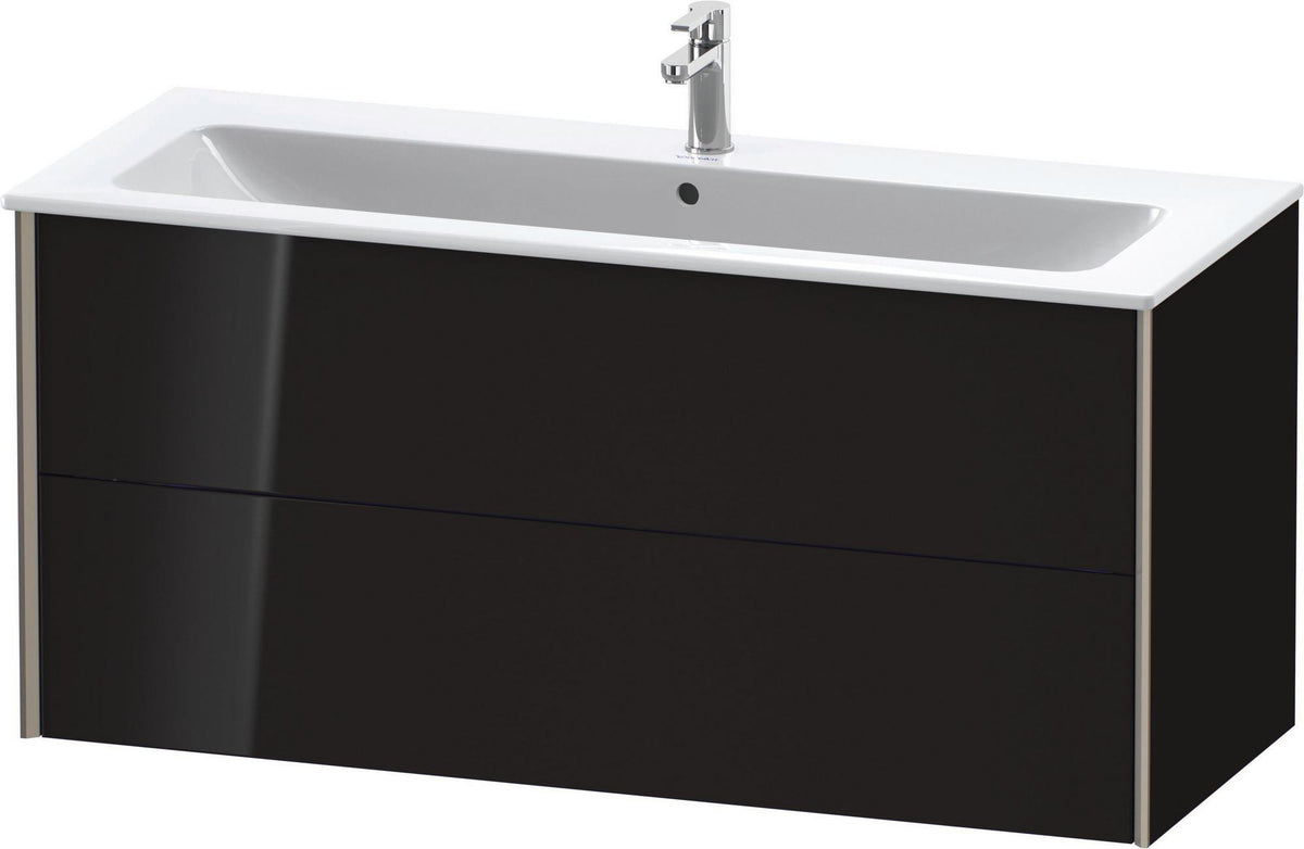 Duravit XViu Waschtischunterbau wandhängend 1210 mm, 2 Schubkästen, champagner matt/weiß matt