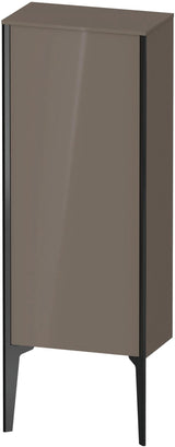 Duravit Halbhochschrank XViu 890 mm, 1 Tür links, Dolomiti Grey Hochglanz, Push-Open & Soft-Close