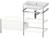 Duravit Happy D.2 Plus Waschtischunterbau 1200x490mm mit Metallkonsole, supermatt – bodenstehend, seitlicher Anbau links