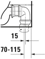 DURAVIT DuraStyle Stand-Tiefspül-WC 370x630 mm mit WonderGliss, Abgang Vario, weiß