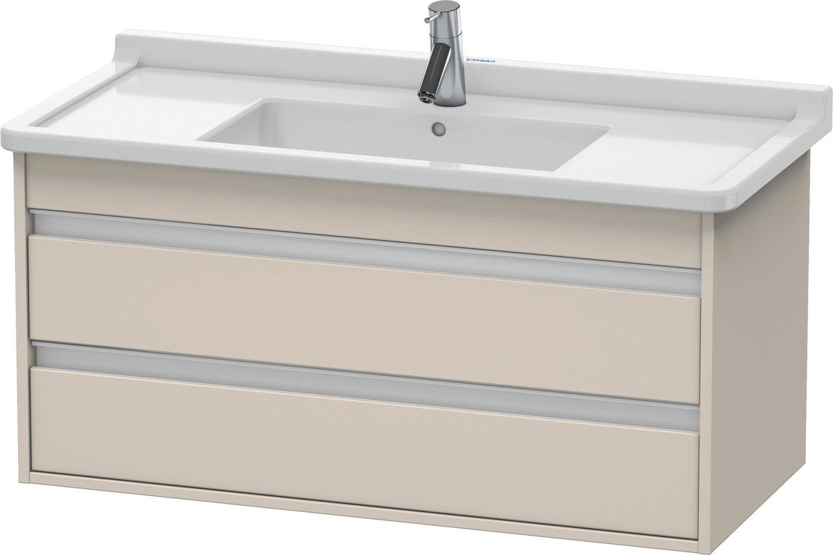 DURAVIT Ketho Waschtischunterbau wandhängend 1000 mm basalt matt, 2 Schubkästen, Soft-Close